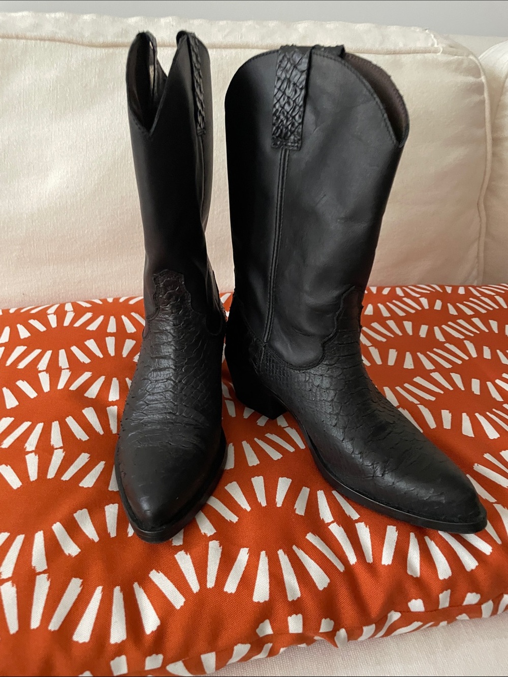 Classic Black Western-Style Women's Boot